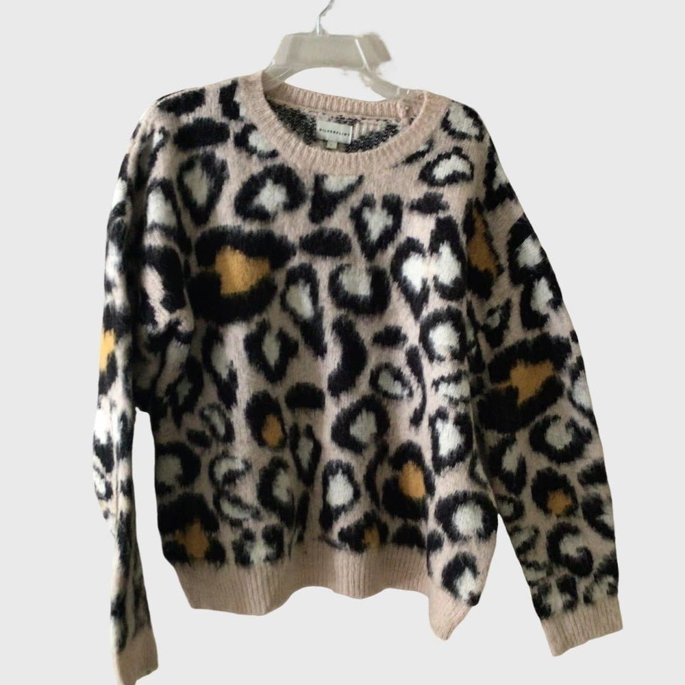 NWT Silverflint‎ leopard sweater sz L